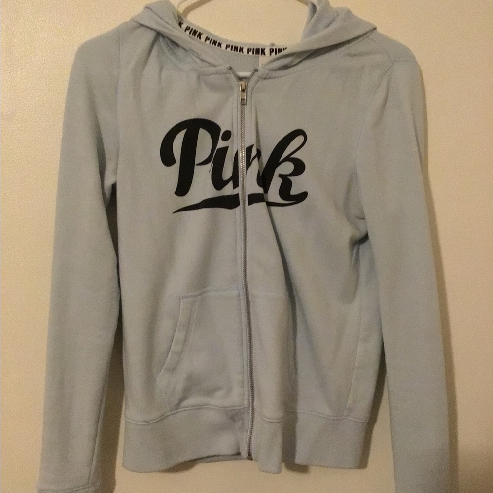 Pink victoria secret hooded zip up